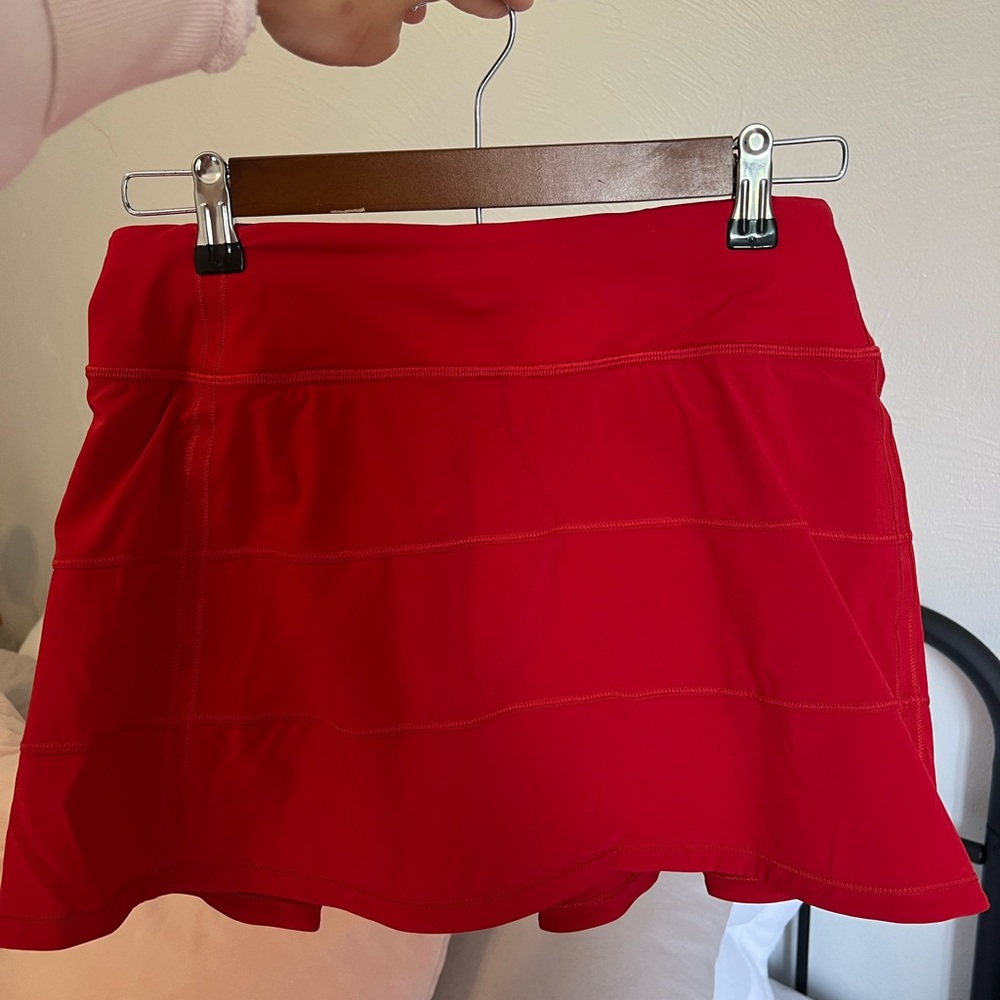 lululemon pace rival skirt in dark red